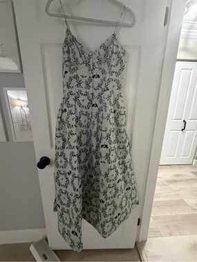 Vici Sage Green Smocked Dress with Black Label